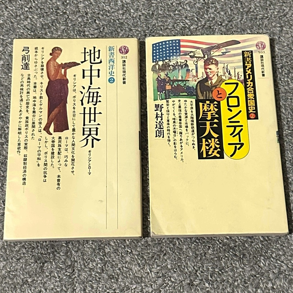 2 Books JAPANESE Frontiers Skyscrapers Western History Kodansha Gendai Shinsho